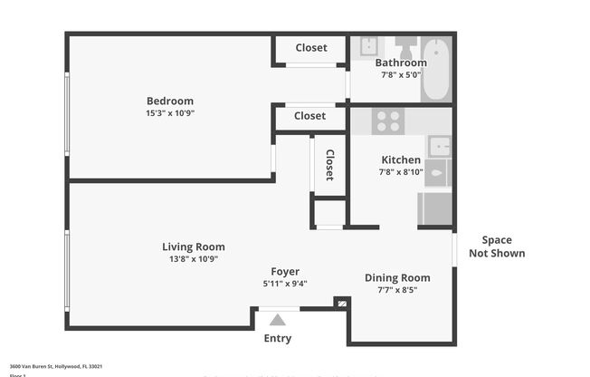 1 bed, 1 bath, 850 sqft, $1,850, Unit 01_408