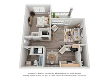 1 bed, 1 bath, 793 sqft, $1,274