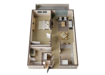 1 bed, 1 bath, 560 sqft, $2,005