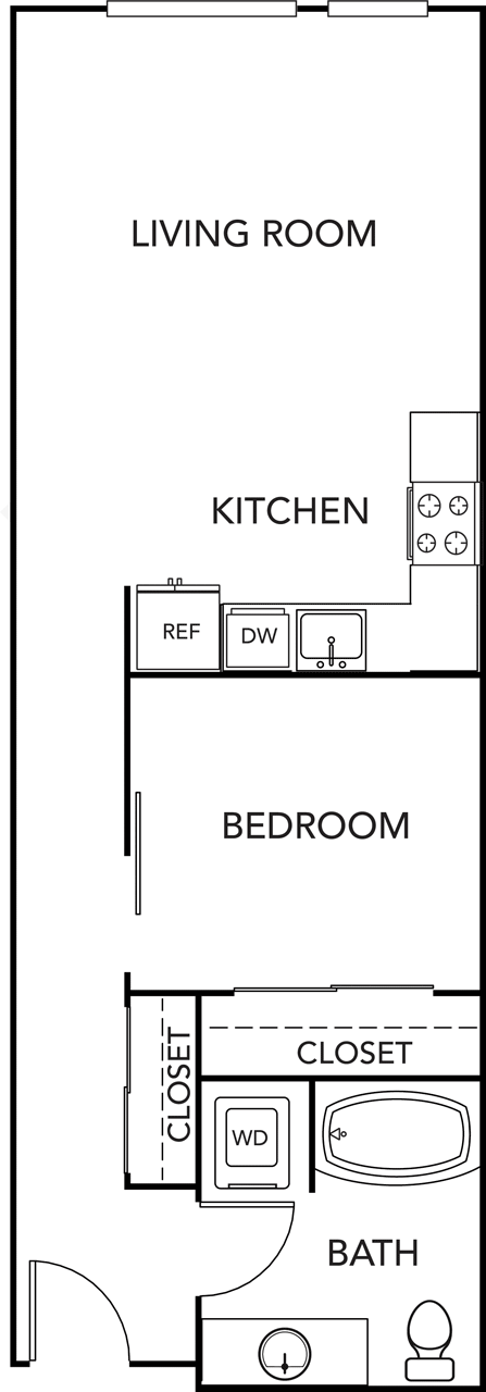 1 bed, 1 bath, 639 sqft, $2,000, Unit 516