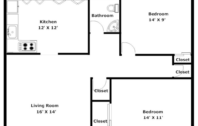 2 beds, 1 bath, 832 sqft, $1,050, Unit 4118 NE 2 WAY