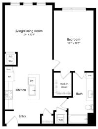 1 bed, 1 bath, 815 sqft, $1,739