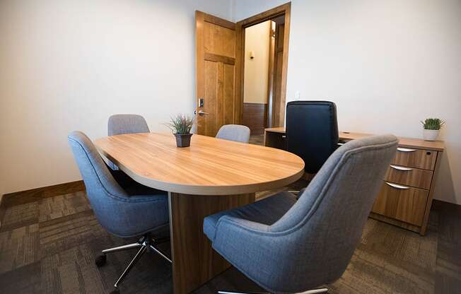 Carpeted Conference Room at Cedar Place Apartments, Cedarburg, 53012