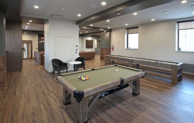 Community Room Game Area at The Terminal Tower Residences Apartments, Cleveland, 44113