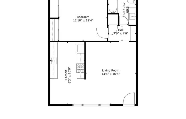 1 bed, 1 bath, 638 sqft, $1,895, Unit 537-03