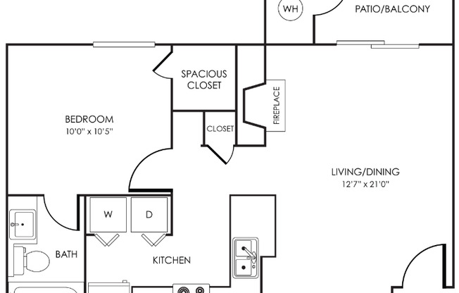 1 bed, 1 bath, 656 sqft, $1,800