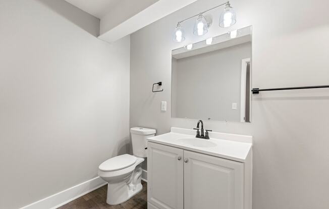 Renovated ensuite bathroom at Crogman School Lofts, Atlanta, 30315