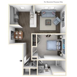 1 bed, 1 bath, 657 sqft, $1,358
