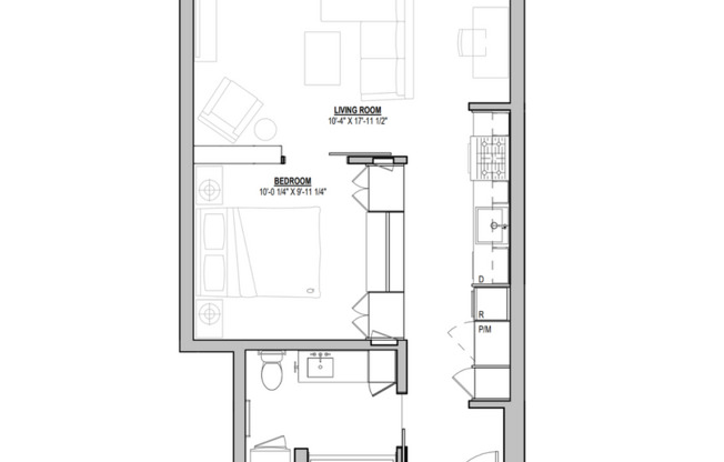 1 bed, 1 bath, 512 sqft, $2,795, Unit 409