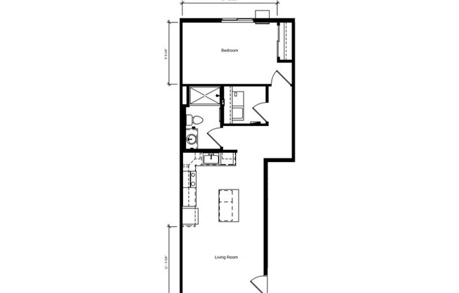 1 bed, 1 bath, 651 sqft, $1,125, Unit WT 407-31
