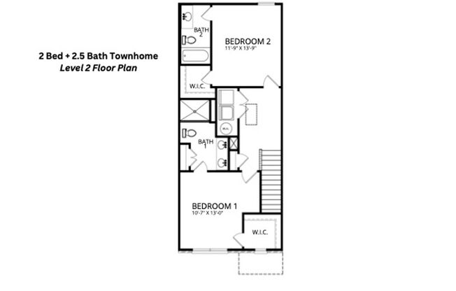 2 beds, 2.5 baths, 1,424 sqft, $1,985