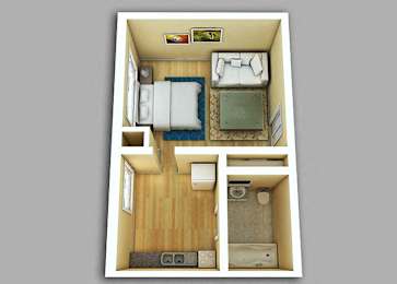Studio, 1 bath, 282 sqft, $1,645