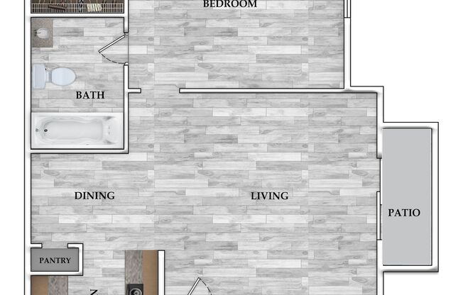 1 bed, 1 bath, 519 sqft, $618, Unit 0707
