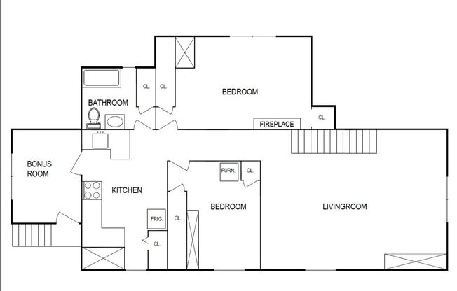 2 beds, 1 bath, 900 sqft, $850