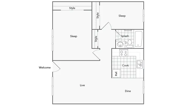 2 beds, 1 bath, 750 sqft, $2,295