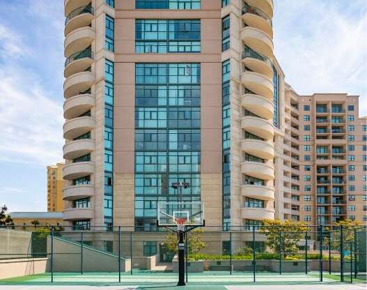 Long Basketball Court at Towers at Costa Verde Apartments, San Diego, California