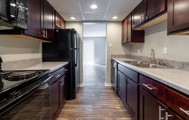 Modern kitchen at Barrington Estates Apartments, Indiana