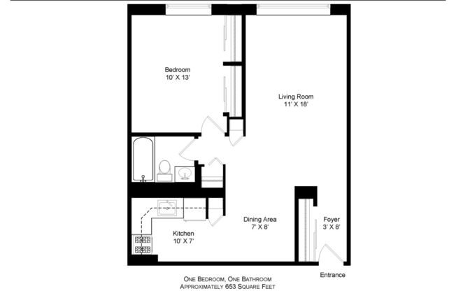 1 bed, 1 bath, 653 sqft, $1,695, Unit 205