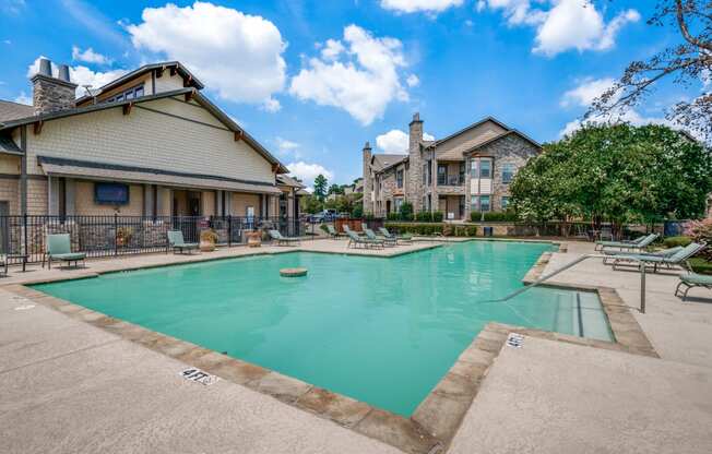 the swimming pool at our apartments