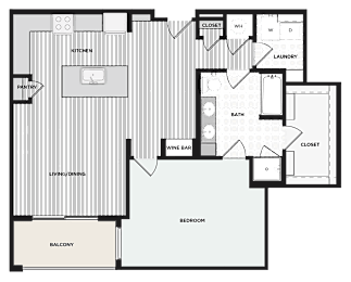 1 bed, 1 bath, 1,039 sqft, $2,973