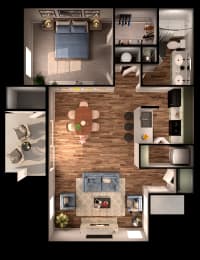 1 bed, 1 bath, 778 sqft, $841