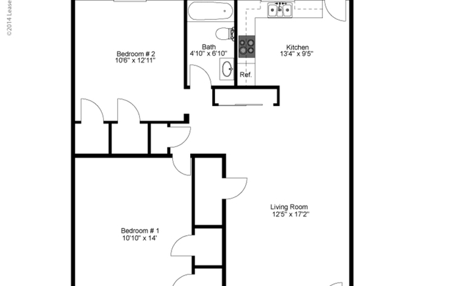 Villager Apartments - The Captiva - 2 bed - 1 bath - 750 sf