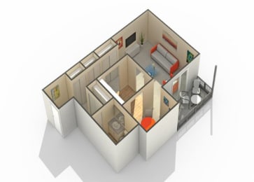 Studio, 1 bath, 600 sqft, $1,170
