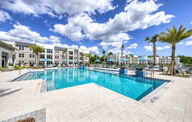 Poolside.