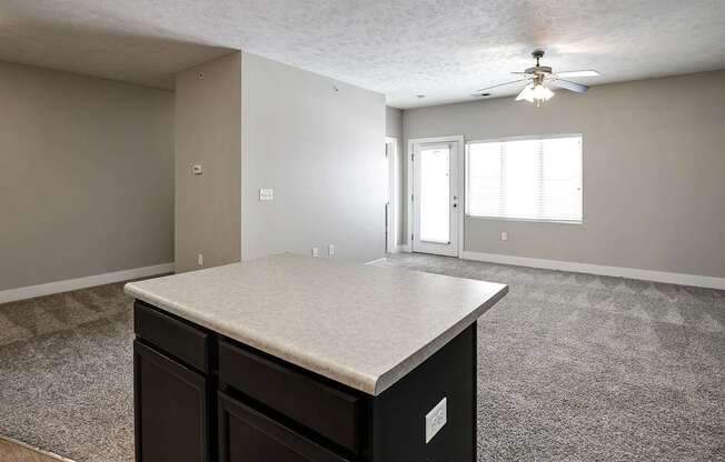 Kitchen island at Tamarin Ridge in Lincoln, NE