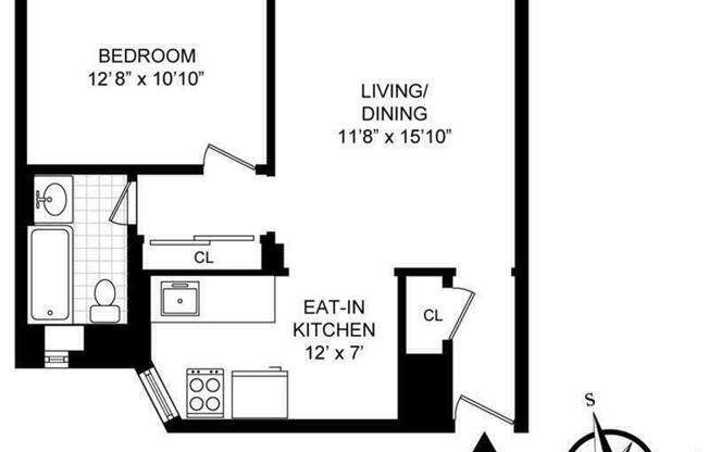 1 bed, 1 bath, 600 sqft, $3,750, Unit 2-B