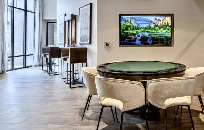 Game Room with Poker Table