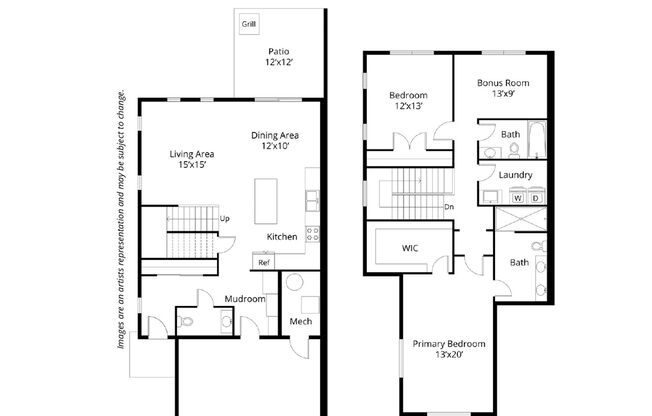 2 beds, 2.5 baths, 1,830 sqft, $3,195, Unit 11352