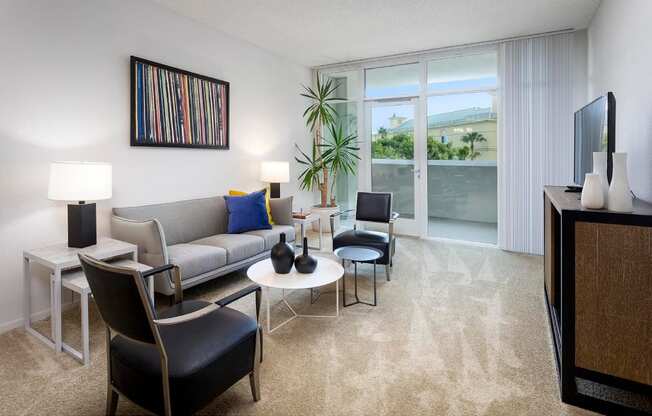 Spacious Living Area at Towers at Costa Verde Apartments, San Diego