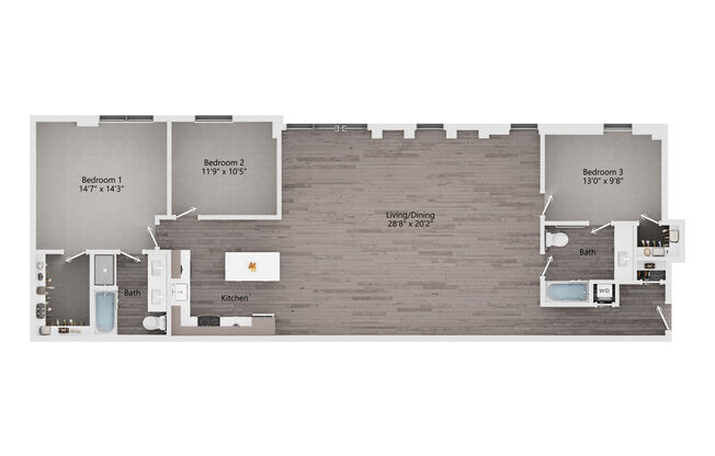 3 beds, 2 baths, 1,340 sqft, $4,691