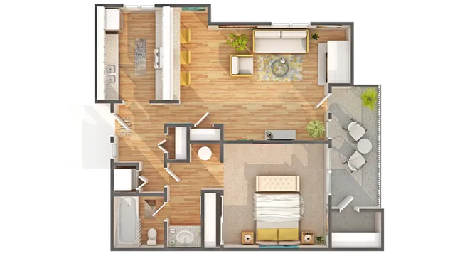 1 bed, 1 bath, 722 sqft, $1,475