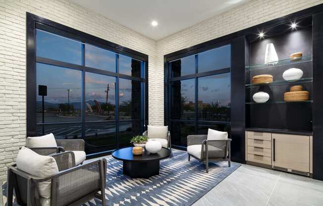a seating area