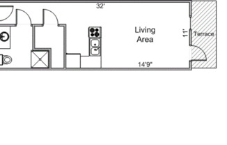 Studio, 1 bath, 350 sqft, $1,419, Unit 45R-406