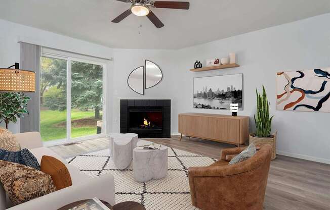 Living Room With TV at Camden Place, Ohio 43016