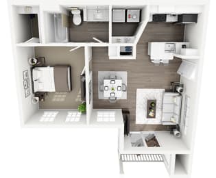 1 bed, 1 bath, 723 sqft, $1,428