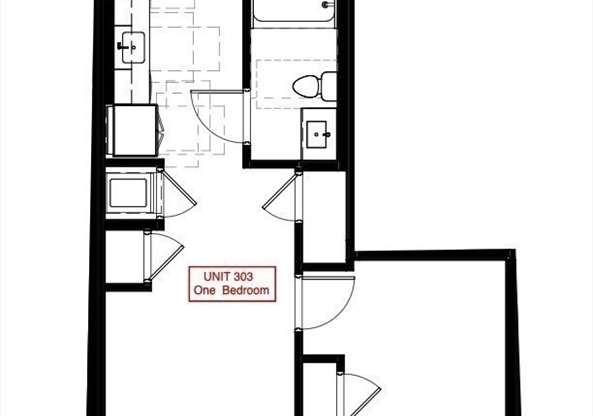 1 bed, 1 bath, 521 sqft, $2,850, Unit 303