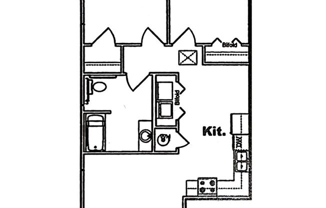 2 beds, 1 bath, 814 sqft, $925, Unit 14