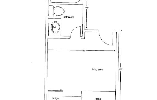 Studio, 1 bath, 200 sqft, $949, Unit 317