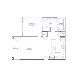 1 bed, 1 bath, 880 sqft, $1,679