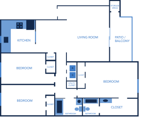 3 beds, 2 baths, 1,365 sqft, $2,210