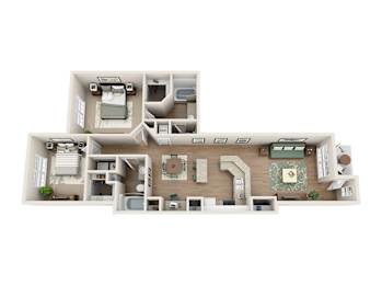 2 beds, 2 baths, 1,176 sqft, $2,569