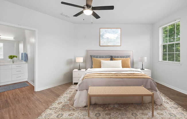 Bedroom with Hard Surface Flooring