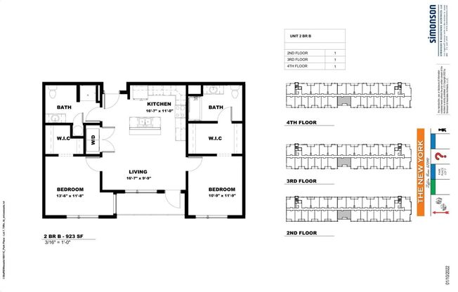 2 beds, 2 baths, 923 sqft, $1,550, Unit 317