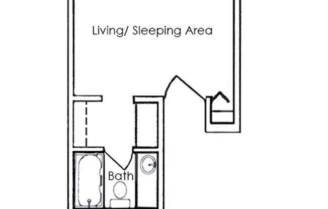 Studio, 1 bath, 245 sqft, $555, Unit 411-26B