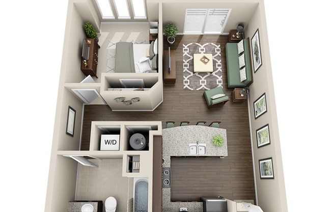 1 bed, 1 bath, 736 sqft, $1,183