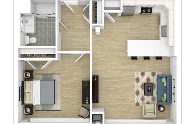 1 bed, 1 bath, 784 sqft, $1,655